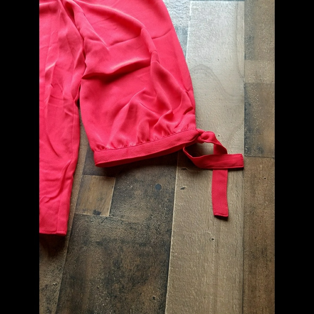 J.Crew Factory Off the Shoulder top nwt Red XL - Picture 4 of 4